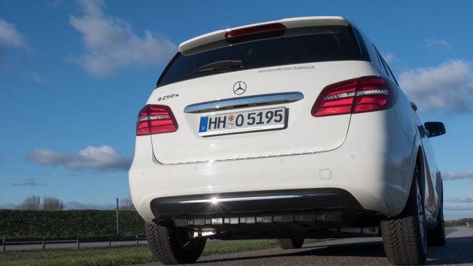 Fahrbatterie im Unterboden des B250e | Foto: 163 Grad